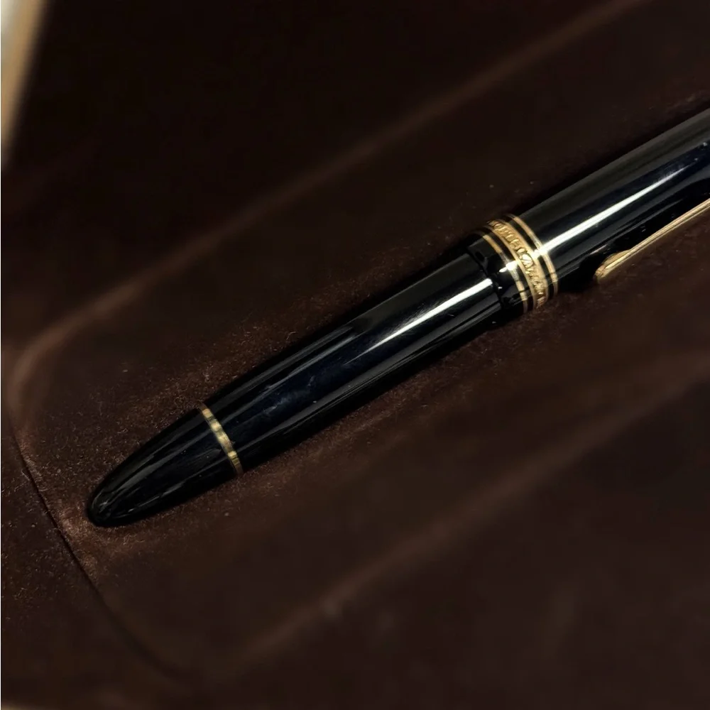 1980 Montblanc Meisterstuck 149 Fountain Pen Black Vintage, 14C 585,4810 Box - Picture 2 of 13